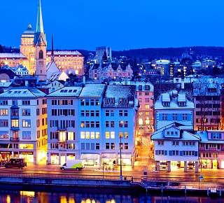 Winter Zurich Limmat